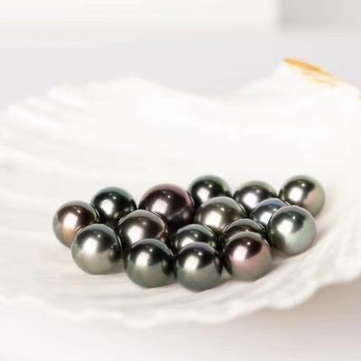 China Colorful Black Tahitian Pearl Necklace Jewelry Southsea Akoya Loose Pearl Strong Luster High Quality Seawater Pearl Rounding Seawater Pearl for sale