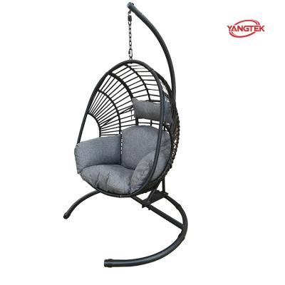 China Modern Garden Patio Leisure Hanging Chair Rattan Folding Swing Chair for sale