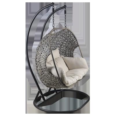 China Modern Garden Egg Chair Double Swing Chair Hanging Wicker Swing Chair for sale