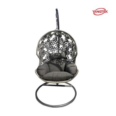 China Modern Patio Swings Hanging Egg Chair Garden Patio Leisure Chair Hanging Egg Chair With Stand for sale