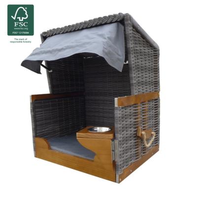 China Pet House Dog Establishments Traditional Cat House German Pet Beach Chair Strandkorb for sale