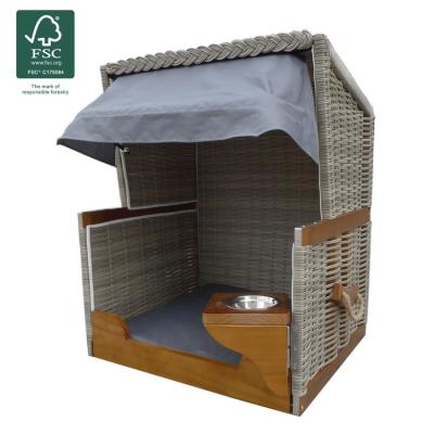 China Pet House Dog Establishments Traditional Cat House German Pet Beach Chair Strandkorb for sale