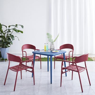 China Modern Metal Dining Set Chairs And Table Set Metal Dining Chair Chairs Metal for sale