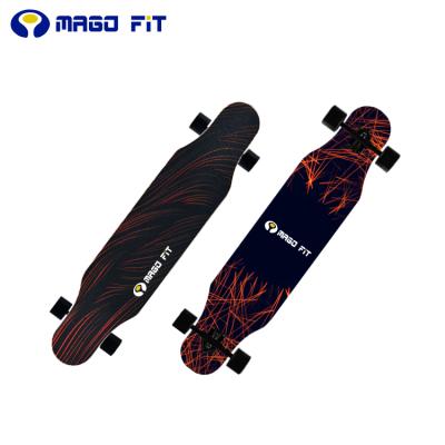 China New Dancing Longboard Professional Skater Professional Illusion Deck Fiberglass Wholesale Customized Complete Bamboo Mixed Skateboard Beginner for sale