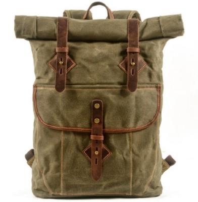 China 2021 Fashion AMAZON Bestseller Water Proof And Water Proof Canvas Leather Backpack For Men for sale