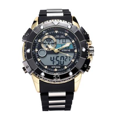 China Stryve Automatic Brand Date Luxury Watches Dual Head Men 30M Waterproof Dive Military Analog Digital Watch Army Quartz Led Clocks Big Time Hot for sale