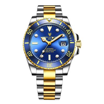 China Full 100 Calendar 2021 LIGE Business Watch Men Automatic Mechanical Full Clock Fashion Steel Waterproof Wristwatches for sale