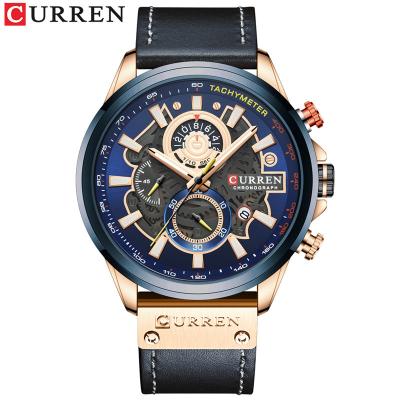 China Curren Chronograph Brand Mens Military Watches Top Chronograph Wristwatch Men Sports Waterproof Quartz 8380 Watches for sale