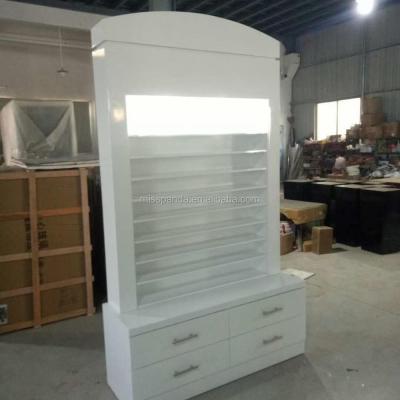 China Salon Wholesale New Item Standard Stand Gel Nail Polish Shelf With Led Lights 120*40*185CM for sale