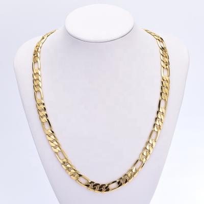 China Factory Wholesale TRENDY Real 18K Gold Plated Long Chain Designs Custom Jewelry 24K Gold Plated Necklace for sale