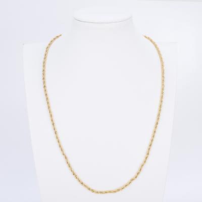 China TRENDY Gold Plated Fashion Jewelry Necklace Gold Jewelry Rope Necklaces Chain for sale