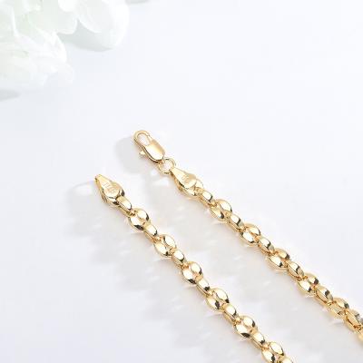 China FASHIONABLE Chain Necklace Stamp Gold 750 Italy Brass Necklace for sale