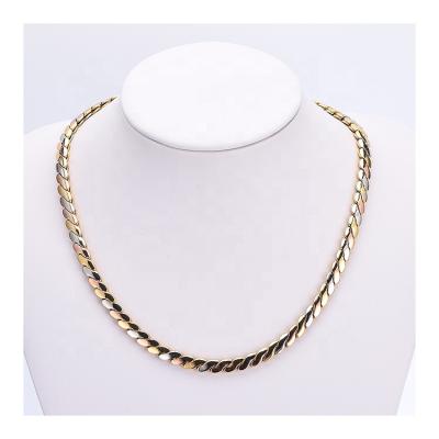 China FASHIONABLE wholesale 18k gold plated jewelry choker long snake chain copper unisex necklace for sale