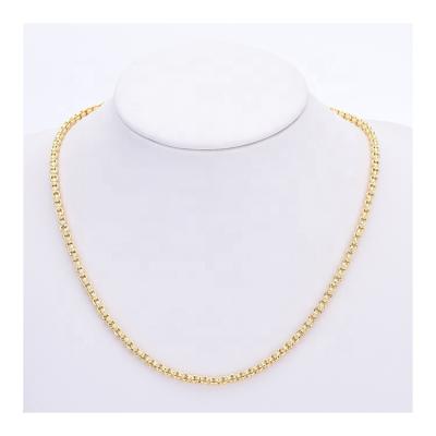 China FASHIONABLE Custom Minimalist 9K Gold Choker Long Chain Necklace For Woman for sale