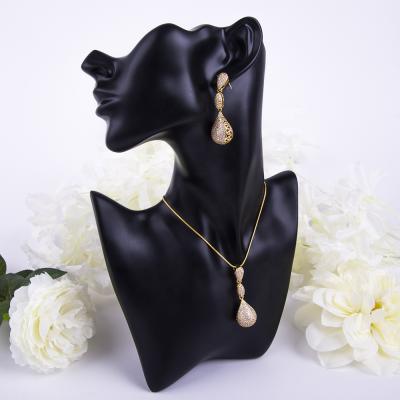 China FASHIONABLE hot sale simple hollow around earrings pendant necklace for women geometric circle dangle earrings jewelry for sale