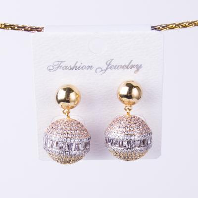 China FASHIONABLE Women Fashion Copper 16mm Round Gold Plated Earrings for sale