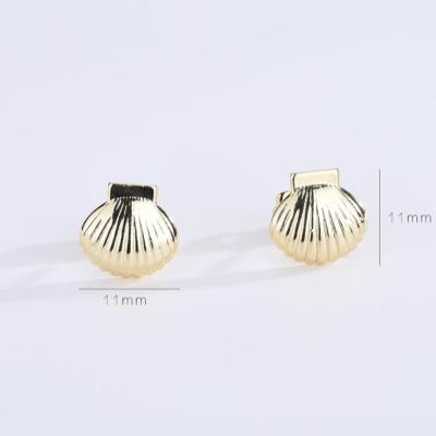 China Wholesale Simple Elegant FASHIONABLE Wedding 9K Gold Plated Shell 10K Earring Designs For Women for sale