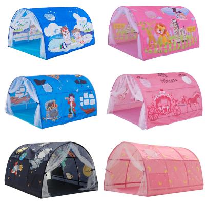 China Easy Foldable Kids Play Tent Portable Foldable Teepee Folding Tent Kids Net Mosquito Play House Bed Tent Children's Play Tent for sale