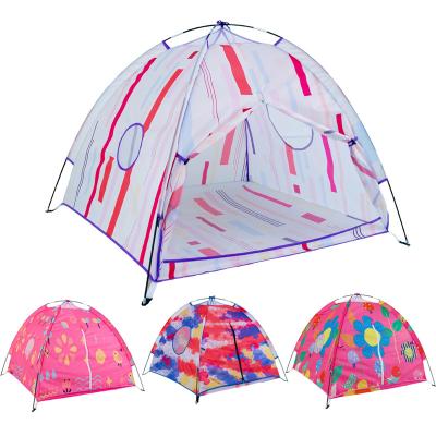 China Easy Foldable Kids Play Tent Boys Girls Boys Camping Playground Indoor Outdoor Pastoral Painting Kids Dome Playhouse Kids Play Tent for sale