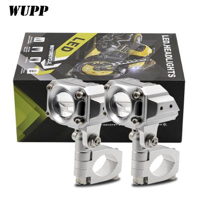 China Super Bright WUPP Alloy Lighting System Two Color Handlebar Spotlight Aluminum Cooling Motorcycle Led Headlight for sale