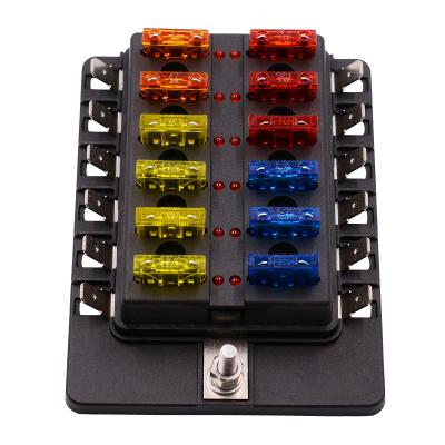 China PBT+PC Car Yacht Fuse Box Insurance Insert Base Set Accessories 12-32Vpc Terminal Block Fuse Box for sale