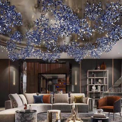 China Modern Indoor Luxury Purple Chandelier China Style Decoration Outdoor Mounted Stainless Steel Led Pendant Lamp Bathroom Light Fixture for sale