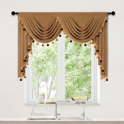 China Luxury Blackout Velvet Drapes Fabric Curtains With Drapery For Living Room Window Decor Valance Curtain Ready Made for sale