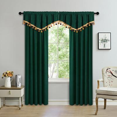 China Blackout Window Velvet Valance Solid Curtain Set Living Room Cortins Fabric Blackout Cloth Window For Home for sale