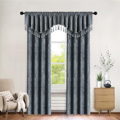 China Window Decoration Soft Chenille Valance Curtain For Living Room Cortina Luxury In Bedroom Valance Kitchen Decor (52inchx18 inch, 1 piece) for sale