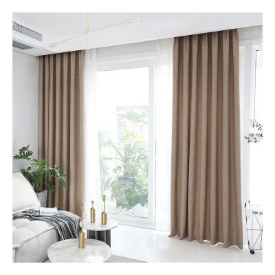 China Modern Solid Line Ready Made Fabric Blackout Blackout Hospital Curtain Cotton Living Room Drapes And Drapes Design for sale