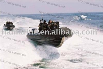 China Ha850 Inflatable Rib Boat Fiber Glass Army Grey For Patrol Fishing Leisure for sale