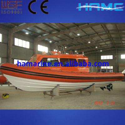 China Ha850 Rib Inflatable Boats Fiberglass Hull Material Outboard Engine Type for sale