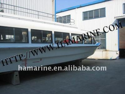 China HA1800 Passenger Boat FiberGlass Hull Material  65p-76p Capacity Cummins Diesel for sale