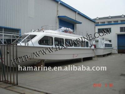 China High Speed Passenger Shipping Boats FiberGlass Hull Material 40 Persons for sale