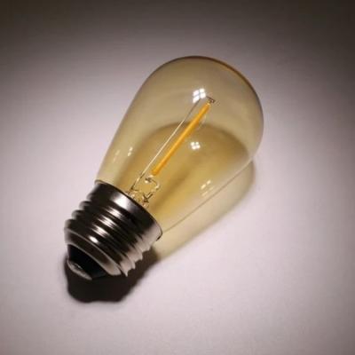 China Hotel S14 led bulb vintage edison 1w plastic base e26 medium string light bulb for sale