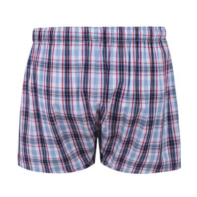 China Comfortable Men's Classic Plaid Woven Boxer Trunks QUICK DRY Briefs Cotton Tartan Classic Shorts Loose Fit Underwear for sale