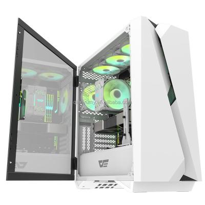 China With Fan QY OEM Type-C Customize Gaming PC Gaming Gamer Tower Computer Case for sale