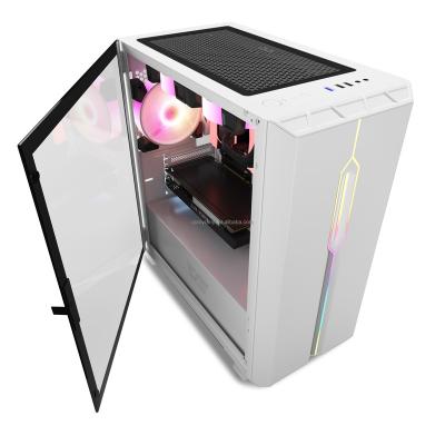 China With Tempered Glass Case Fan QY Luxury OEM Dlm 23 M-atx Door Opening for sale