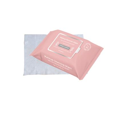 China New Design Launch 100% Pure Bamboo Texture Simple Design Water Private Label Makeup Remover Wipes for sale