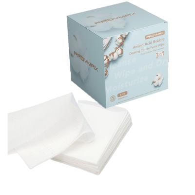 China Free Sample Amino Acid Beauty Salon Natural Bubble Cotton Face Makeup Cleansing Remover Wipes for sale