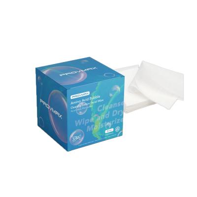 China Amino Acid Newly Launched Soft Clean Nonwoven Bubble Towel 100% Cotton Dry Facial Cleansing Cloths for sale