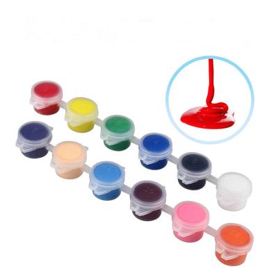 China high quality non-toxic water-based paint Nox-toxic kids drawing 5ml acrylic paints 12 color set for sale