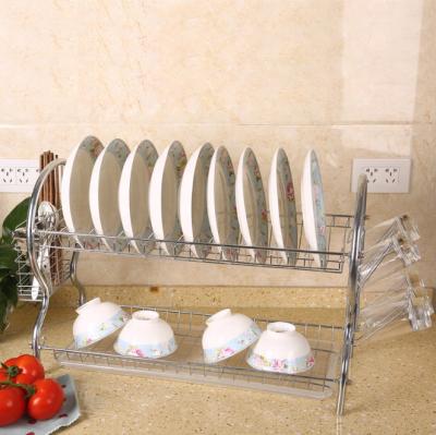 China Kitchen Stainless Steel Dish Drainer Over Sink Dish Drying Rack Dish Rack For Kitchen for sale