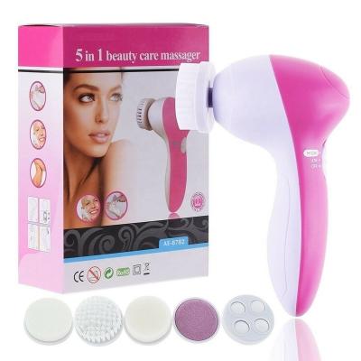 China Pore ​​Shrinking 5 in 1 Multifunctional Electric Face Brush Cleansing Face Remover Skin Care Beauty Facial Massager for sale