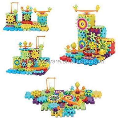 China Funny Moving Speed ​​Playground Construction Toy 81PC Brick Educational Building Block Toy Xmas Gift for sale