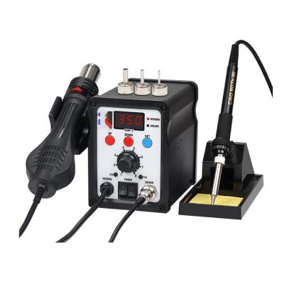 China Two-in-One mode digital display hot air station single soldering soldering iron the rework station pneumatic gun soldering station for sale