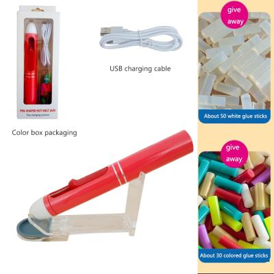 China Unrated Safety Lithium Battery Color Box Kids DIY Bonding Tools Cordless Hot Melt Glue Pen Gun Gun for sale