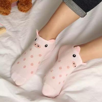 China Custom Breathable Kids Stocking Cut Out PED Kawaii 3d Cartoon Socks Winter Happy Animal Cute Gift Warm Socks for sale