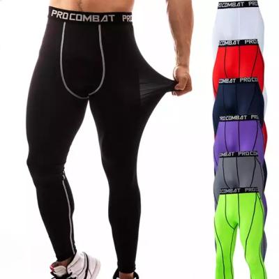 China Sportswear Breathable Compression Polyester Mens Sports Cool Dry Tights Pants Base Layer Gym Workout Running Gaiters for sale