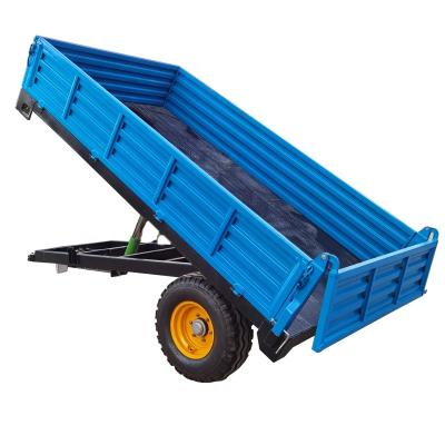 China Durable Two Wheel Hydraulic Tilting Trailer Used Hand Log Mini Farm Walking Trailer 2 or 3 Ton Tractor Dump Power Trailer For Sale zu verkaufen